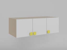 Антресоль на шкаф 3-х створчатый Клаксон без машинок (Белый/корпус Клен) в Яровом - yarovoe.katalogmebeli.com | фото