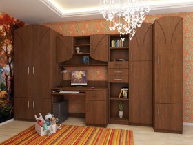Буратино Детская Комплект мебели (Орех) в Яровом - yarovoe.katalogmebeli.com | фото 1