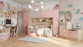 Детская комната Грэйси (Розовый/Серый/корпус Клен) в Яровом - yarovoe.katalogmebeli.com | фото 13