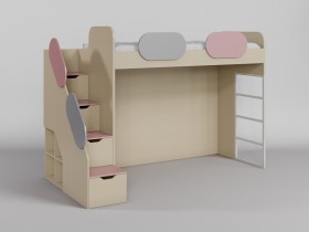 Детская комната Грэйси (Розовый/Серый/корпус Клен) в Яровом - yarovoe.katalogmebeli.com | фото 10