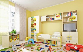 Детская комната Клаксон (Бежевый/корпус Клен) в Яровом - yarovoe.katalogmebeli.com | фото 2