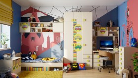 Детская комната Клаксон (Бежевый/корпус Клен) в Яровом - yarovoe.katalogmebeli.com | фото