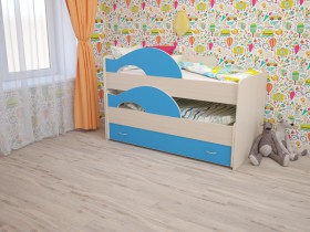 Кровать детская Радуга 1600 Млечный дуб/Венге в Яровом - yarovoe.katalogmebeli.com | фото 4