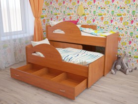 Кровать детская Радуга 1600 Млечный дуб/Венге в Яровом - yarovoe.katalogmebeli.com | фото 6