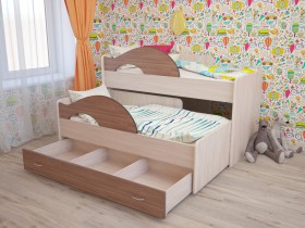 Кровать детская Радуга 1600 Млечный дуб/Венге в Яровом - yarovoe.katalogmebeli.com | фото 7