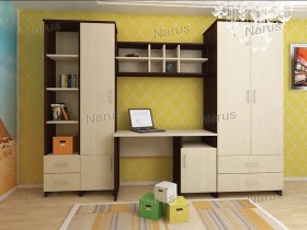 Детская Студент Комплект мебели (Дуб сонома/Белый) в Яровом - yarovoe.katalogmebeli.com | фото 1