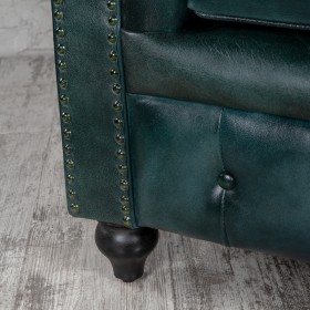 Диван кожаный Лофт Честер (темно-зеленый) в Яровом - yarovoe.katalogmebeli.com | фото 2