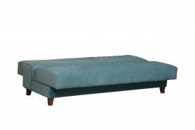 Диван-кровать "Бэлла" (велюр нео слейт/подушки микровелюр тропики) в Яровом - yarovoe.katalogmebeli.com | фото 5