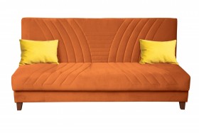 Диван-кровать "Бэлла" (велюр нео терра/подушки микровелюр желтый) в Яровом - yarovoe.katalogmebeli.com | фото 3
