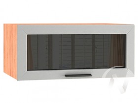 Шкаф верхний Глетчер ШВГС 810 (Гейнсборо силк/дуб крафт/горизонт/стекло) в Яровом - yarovoe.katalogmebeli.com | фото