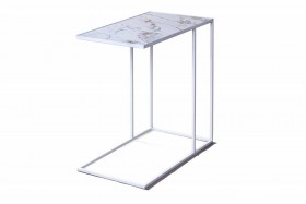 Журнальный столик Stone 018 (Прямоугольный) Металл/Керамика 500 Белый в Яровом - yarovoe.katalogmebeli.com | фото