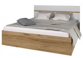 Ким кровать 1,4 (Дуб сонома/белый глянец) в Яровом - yarovoe.katalogmebeli.com | фото