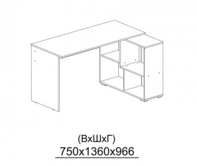 Компьютерный стол угловой СКМУ-3 дуб сонома/белый в Яровом - yarovoe.katalogmebeli.com | фото 3