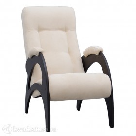 Кресло для отдыха Неаполь Модель 9 без лозы (Венге-эмаль/Ткань Ваниль Verona Vanilla) в Яровом - yarovoe.katalogmebeli.com | фото 1