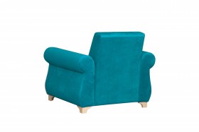 Кресло для отдыха "Порто" (велюр киви бирюза / микровельвет крем) в Яровом - yarovoe.katalogmebeli.com | фото 4