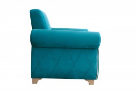 Кресло для отдыха "Порто" (велюр киви бирюза / микровельвет крем) в Яровом - yarovoe.katalogmebeli.com | фото 6
