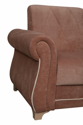 Кресло для отдыха "Порто" (велюр киви корица / микровельвет крем) в Яровом - yarovoe.katalogmebeli.com | фото 3
