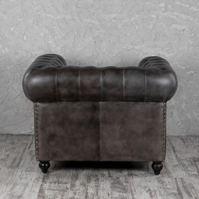 Кресло кожаное Лофт Честер (акация) в Яровом - yarovoe.katalogmebeli.com | фото 7