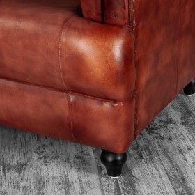 Кресло кожаное Лофт Честер-Нью (Коричневый) в Яровом - yarovoe.katalogmebeli.com | фото 4