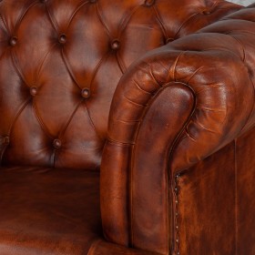 Кресло кожаное Лофт Честер-Нью (Коричневый, Рыжий) в Яровом - yarovoe.katalogmebeli.com | фото 4