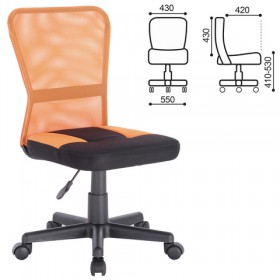 Кресло компактное BRABIX Smart MG-313 (черный, оранжевый) в Яровом - yarovoe.katalogmebeli.com | фото