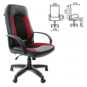 Кресло офисное BRABIX Strike EX-525 (черно-красный) в Яровом - yarovoe.katalogmebeli.com | фото 1