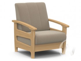 Кресло для отдыха Омега (бук лак/CATANIA LATTE) в Яровом - yarovoe.katalogmebeli.com | фото 1