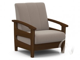 Кресло для отдыха Омега (орех лак/CATANIA COCOA) в Яровом - yarovoe.katalogmebeli.com | фото 1