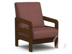 Кресло отдыха Вега-34 (орех лак/UNO BERRY) в Яровом - yarovoe.katalogmebeli.com | фото 1