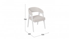 Кресло «Техас 1» (Белый матовый/Шенилл Estetica Vanille №220) в Яровом - yarovoe.katalogmebeli.com | фото 2