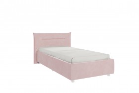 Кровать 0.9 Альба с основанием (Нежно-розовый велюр) в Яровом - yarovoe.katalogmebeli.com | фото 1