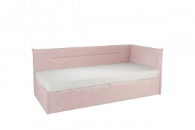 Кровать 0.9 Альба Тахта (Нежно-розовый велюр) в Яровом - yarovoe.katalogmebeli.com | фото