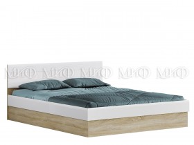 Кровать 1,4 спальня Фортуна (Дуб сонома/белый глянец) в Яровом - yarovoe.katalogmebeli.com | фото
