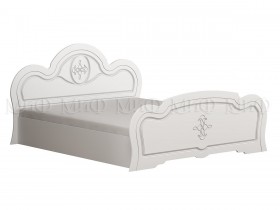 Кровать 1,4м спальня Каролина (Белый/белый глянец) в Яровом - yarovoe.katalogmebeli.com | фото 1