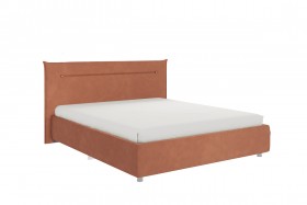 Кровать 1,6 Альба с основанием (Персик велюр) в Яровом - yarovoe.katalogmebeli.com | фото