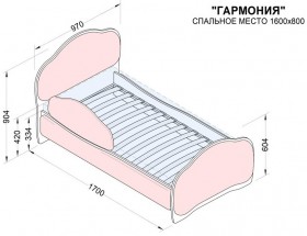 Кровать 160 Гармония 08 Шоколад (мягкий бортик) в Яровом - yarovoe.katalogmebeli.com | фото 2
