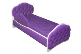 Кровать 160 Гармония 32 Фиолетовый (мягкий бортик) в Яровом - yarovoe.katalogmebeli.com | фото