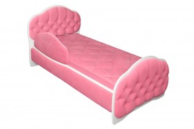 Кровать 160 Гармония 89 Розовый (мягкий бортик) в Яровом - yarovoe.katalogmebeli.com | фото