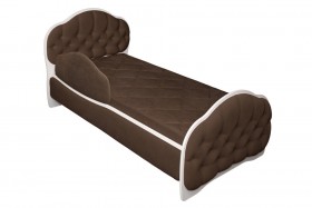 Кровать 170 Гармония 08 Шоколад (мягкий бортик) в Яровом - yarovoe.katalogmebeli.com | фото