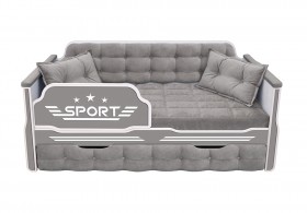 Кровать 170 серии Спорт 1 ящик 45 Серый (подушки) в Яровом - yarovoe.katalogmebeli.com | фото