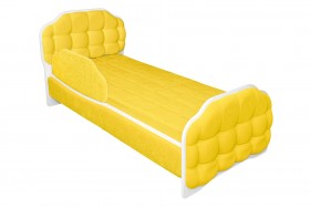 Кровать 180 Атлет 74 жёлтый (мягкий бортик) в Яровом - yarovoe.katalogmebeli.com | фото
