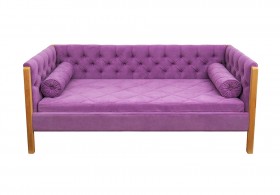 Кровать 180 серии Леди  32 Фиолетовый (подушка валик) в Яровом - yarovoe.katalogmebeli.com | фото