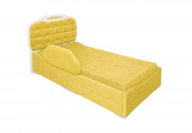 Кровать 190 Атлет Lux 74 Жёлтый (мягкий бортик) в Яровом - yarovoe.katalogmebeli.com | фото