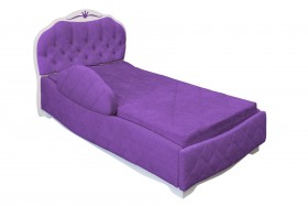 Кровать 190 Гармония Lux 32 Фиолетовый (мягкий бортик) в Яровом - yarovoe.katalogmebeli.com | фото