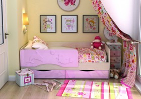 Кровать Алиса КР-812 1,6 Белфорд/Розовый металлик в Яровом - yarovoe.katalogmebeli.com | фото