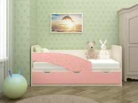 Кровать Бабочки 1,6м (Розовый металлик) в Яровом - yarovoe.katalogmebeli.com | фото