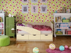 Кровать Бабочки 1,6м (Ваниль матовый) в Яровом - yarovoe.katalogmebeli.com | фото