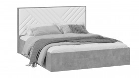 Кровать без ПМ «Хилтон» Тип 1 Ателье светлый/Белый в Яровом - yarovoe.katalogmebeli.com | фото