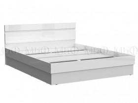Кровать Челси 1600 (Белый/Белый глянец) в Яровом - yarovoe.katalogmebeli.com | фото