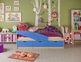 Кровать детская 1,6м Дельфин (Синий матовый) в Яровом - yarovoe.katalogmebeli.com | фото
